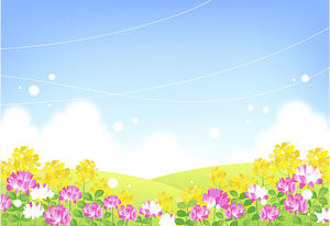 Flower hill landscape