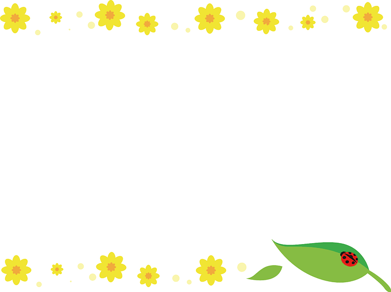 Flower ladybug frame