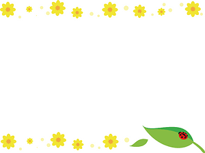 Flower ladybug frame