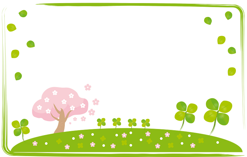 Frame clover sakura