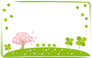 Frame clover sakura