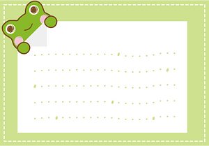 Frog message card