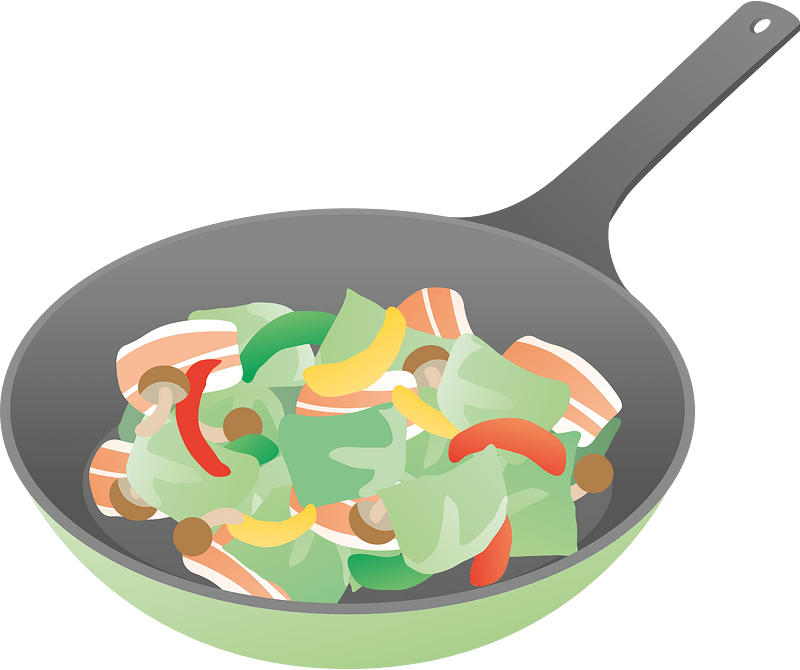 Frying pan cooking