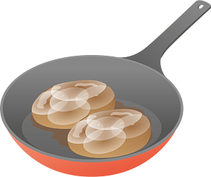 Frying pan cooking