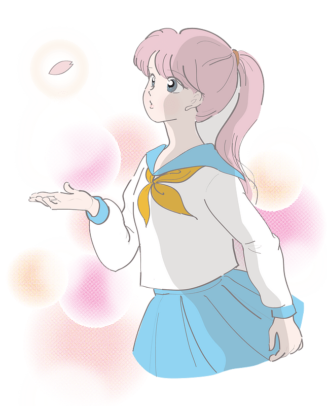 Girl cherry blossom