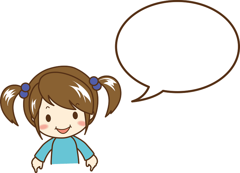 Girl speech balloon
