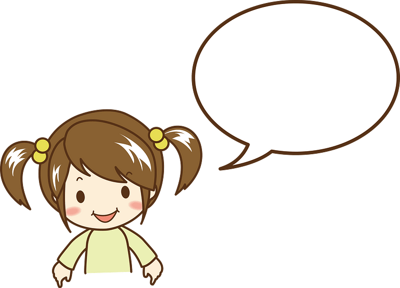 Girl speech balloon
