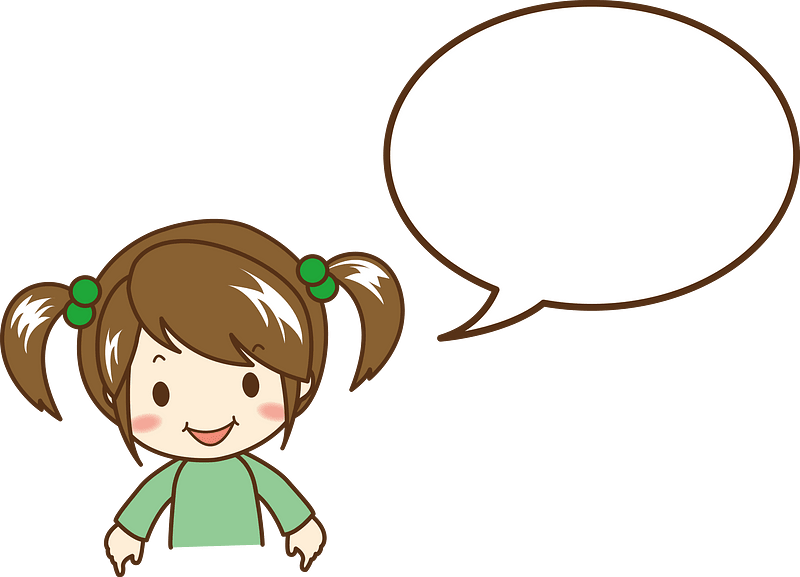 Girl speech balloon