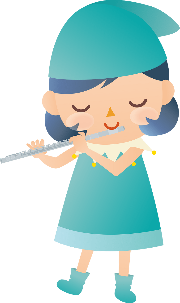 Girl with flute
