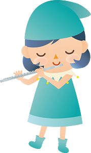 Girl with flute