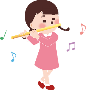 Girl with flute
