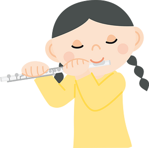 Girl with flute