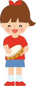 Girl with tambourine