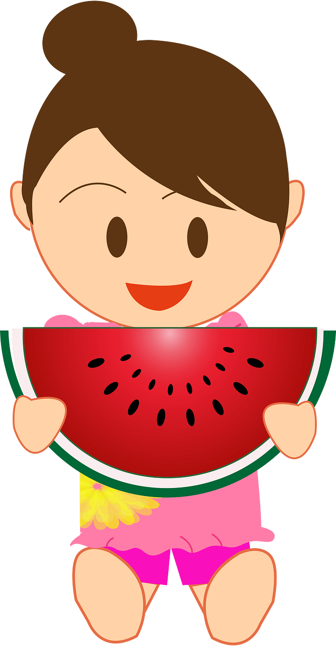 Girl with watermelon