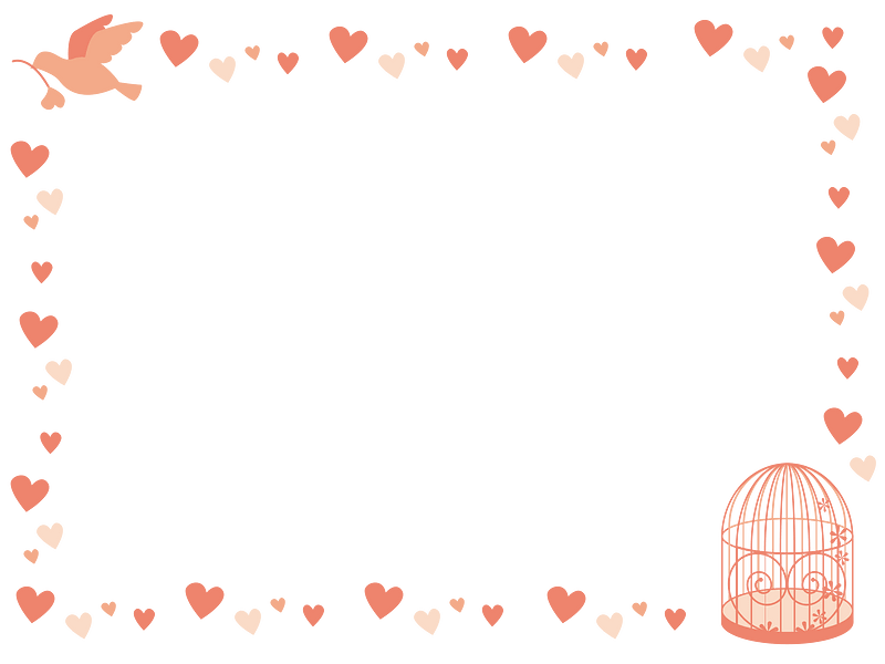 Heart birdcage frame