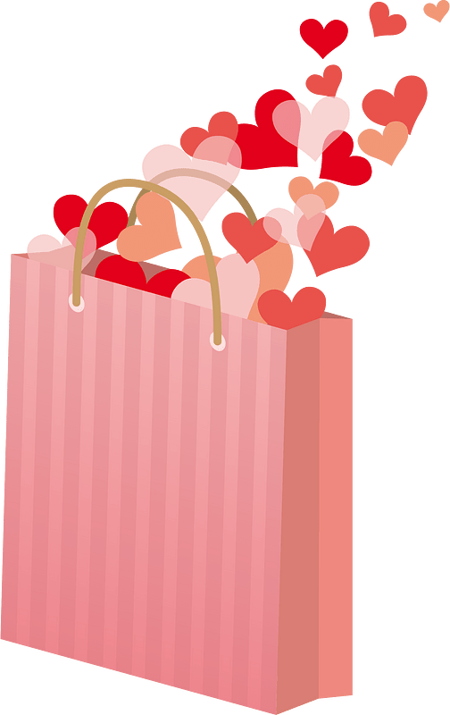Heart gift bag