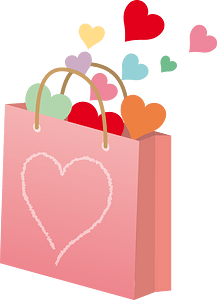 Heart gift bag