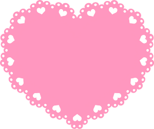 Heart lace background