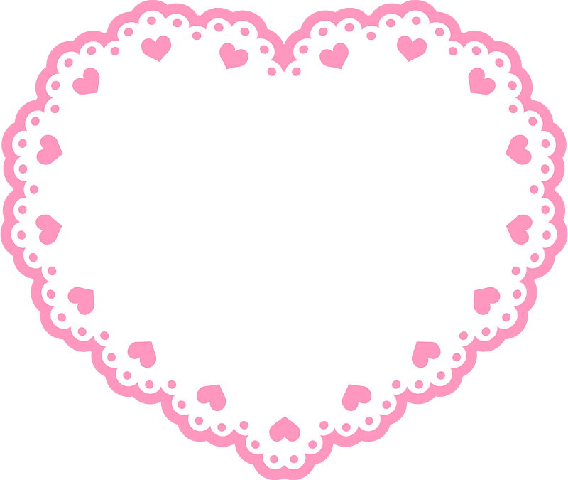 Heart lace frame
