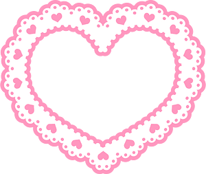 Heart lace frame