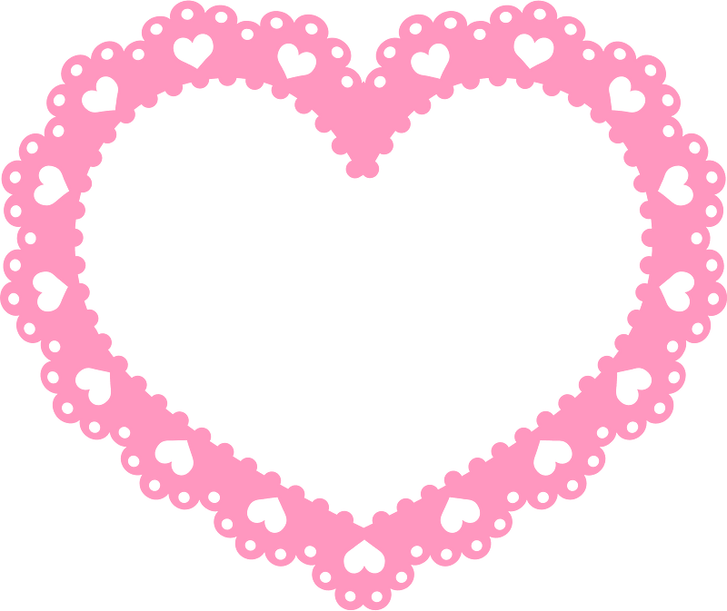 Heart lace frame