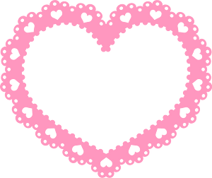 Heart lace frame