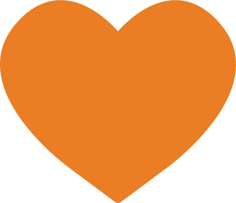 Orange Heart - Free vector clipart images on creazilla.com