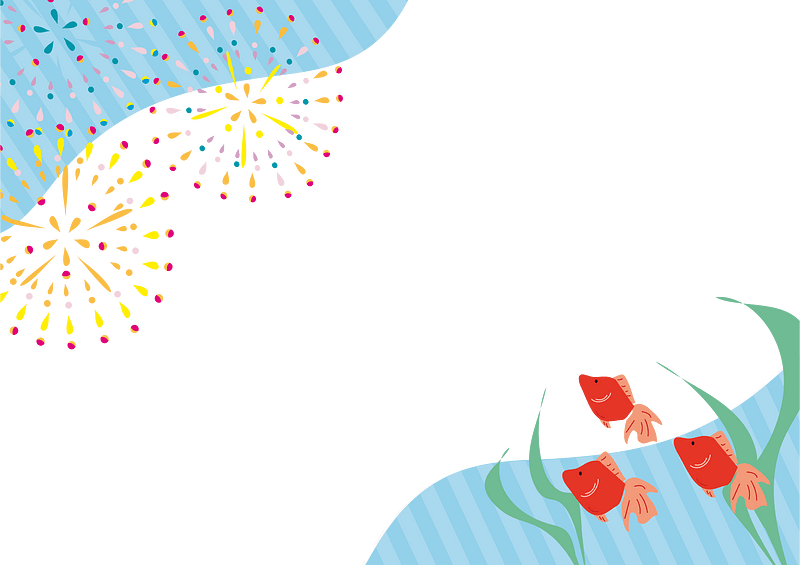 Goldfish fireworks frame