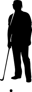Golfer silhouette