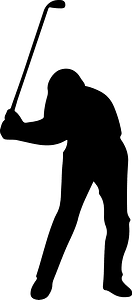 Golfer silhouette