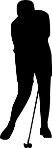 Golfer silhouette