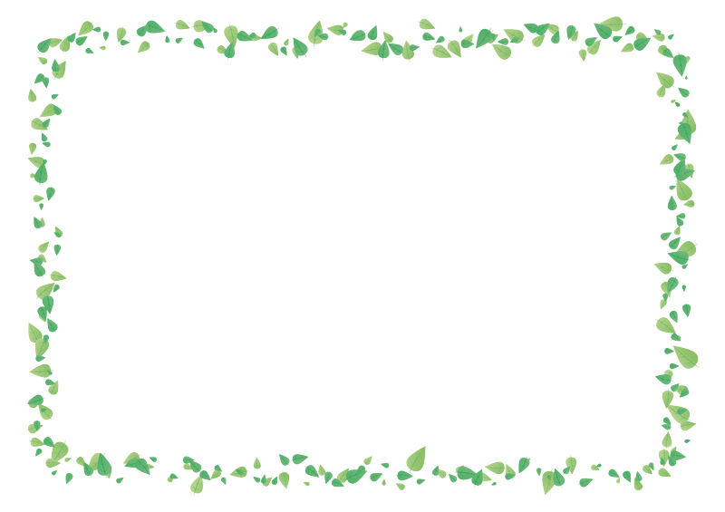 Green leaves frame