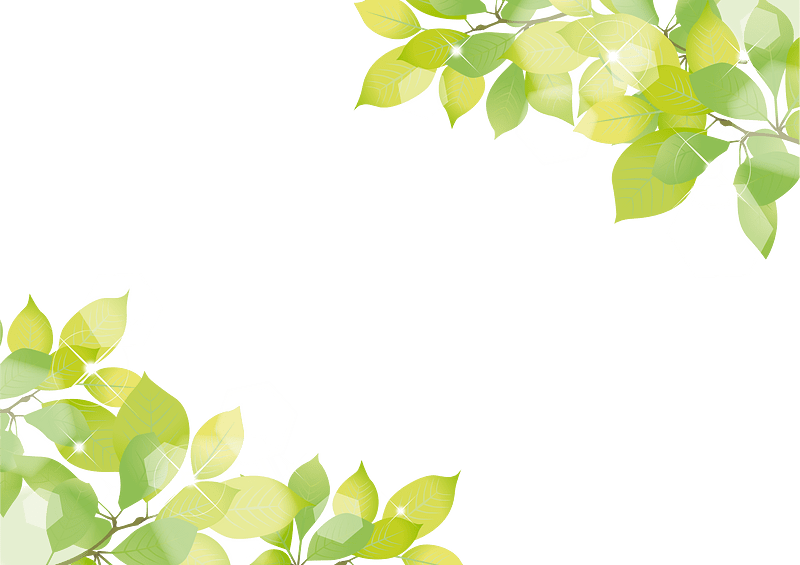 Green leaves frame