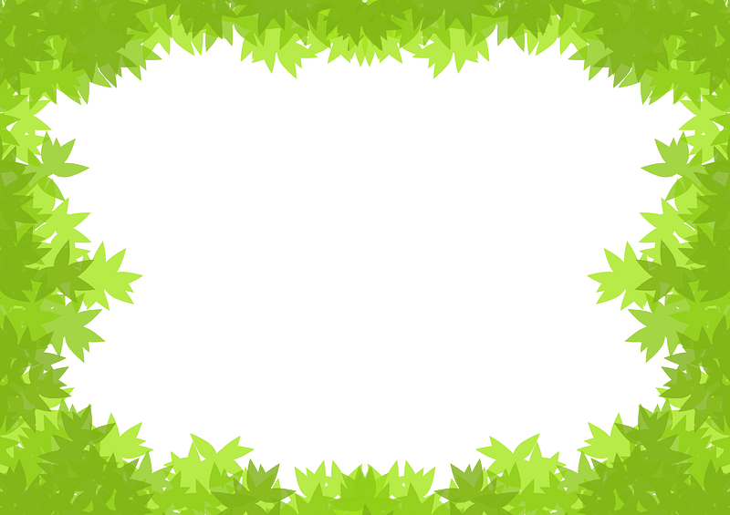 Green leaves frame