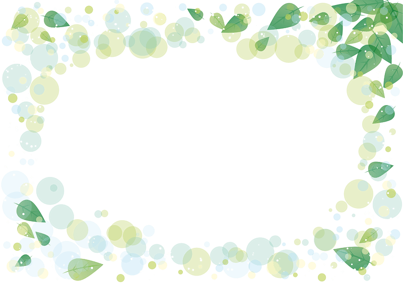 Green leaves frame