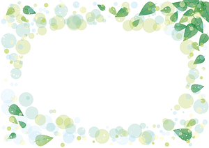 Green leaves frame