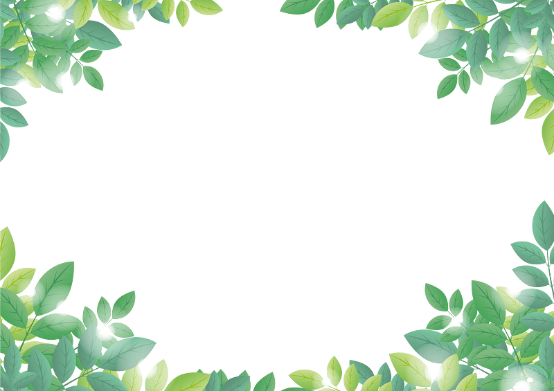 Green leaves frame