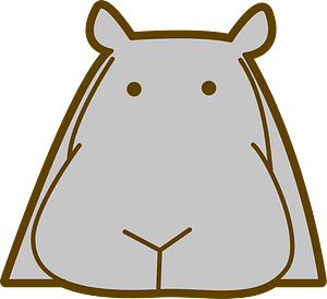 Hippopotamus face