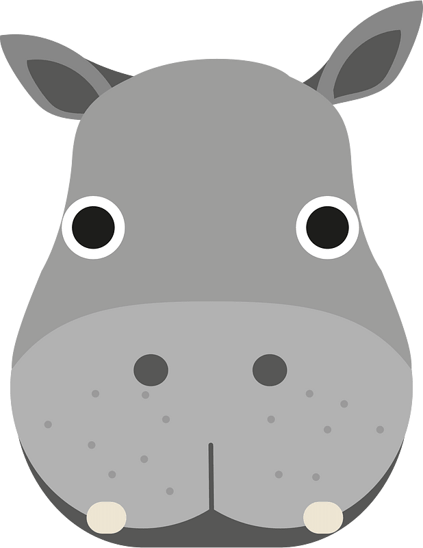 Hippopotamus face