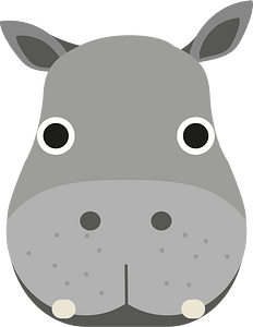 Hippopotamus face