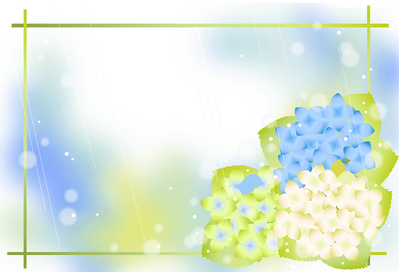 Hydrangea rain frame
