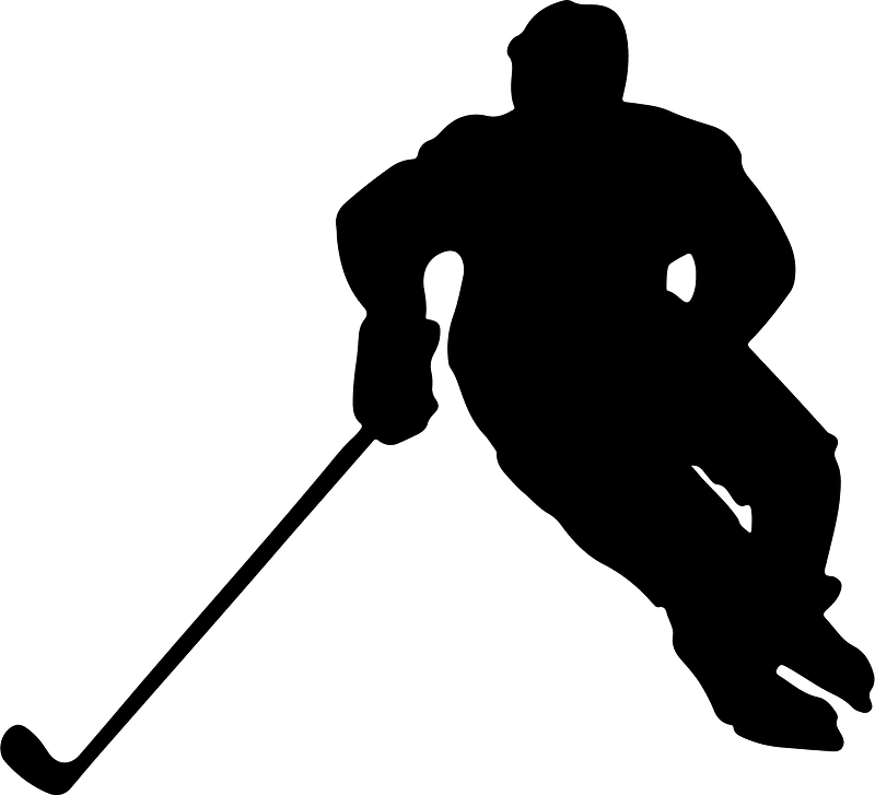 Ice hockey silhouette