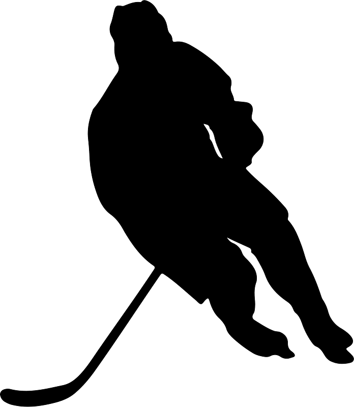 Ice hockey silhouette