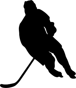 Ice hockey silhouette