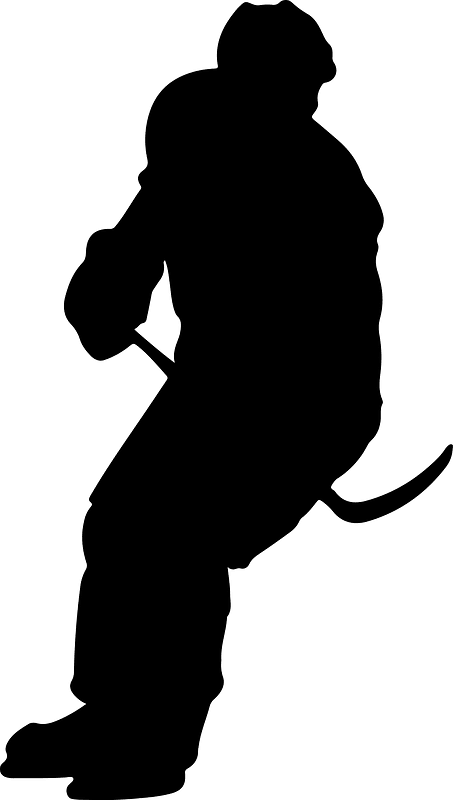 Ice hockey silhouette