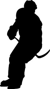 Ice hockey silhouette