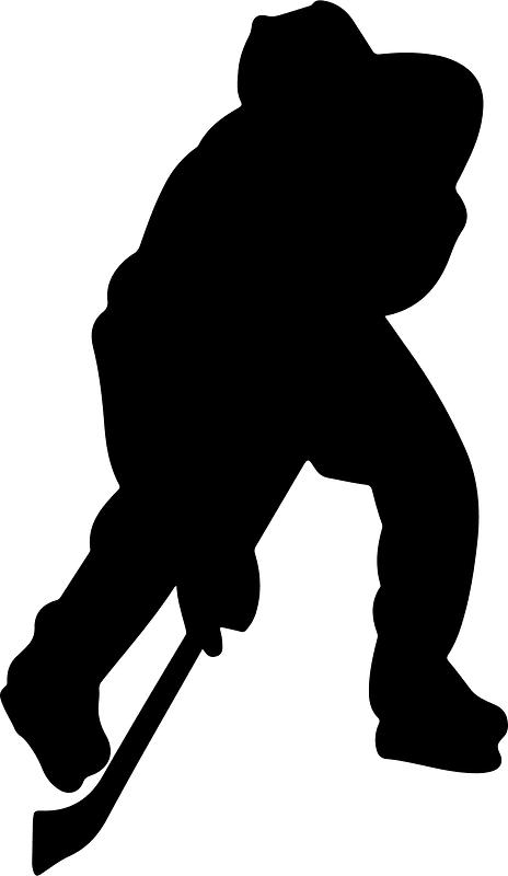 Ice hockey silhouette