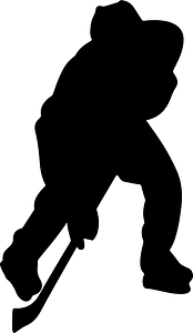 Ice hockey silhouette