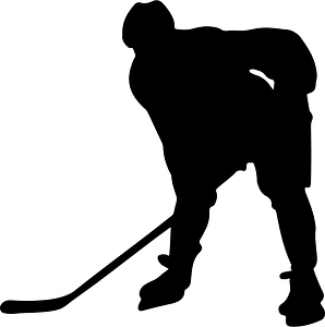Ice hockey silhouette