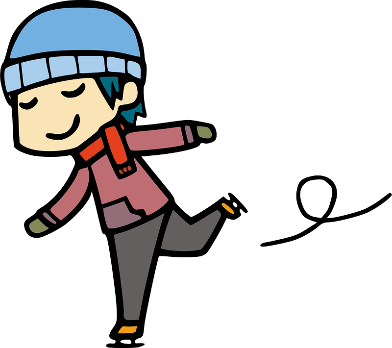 Ice skating boy